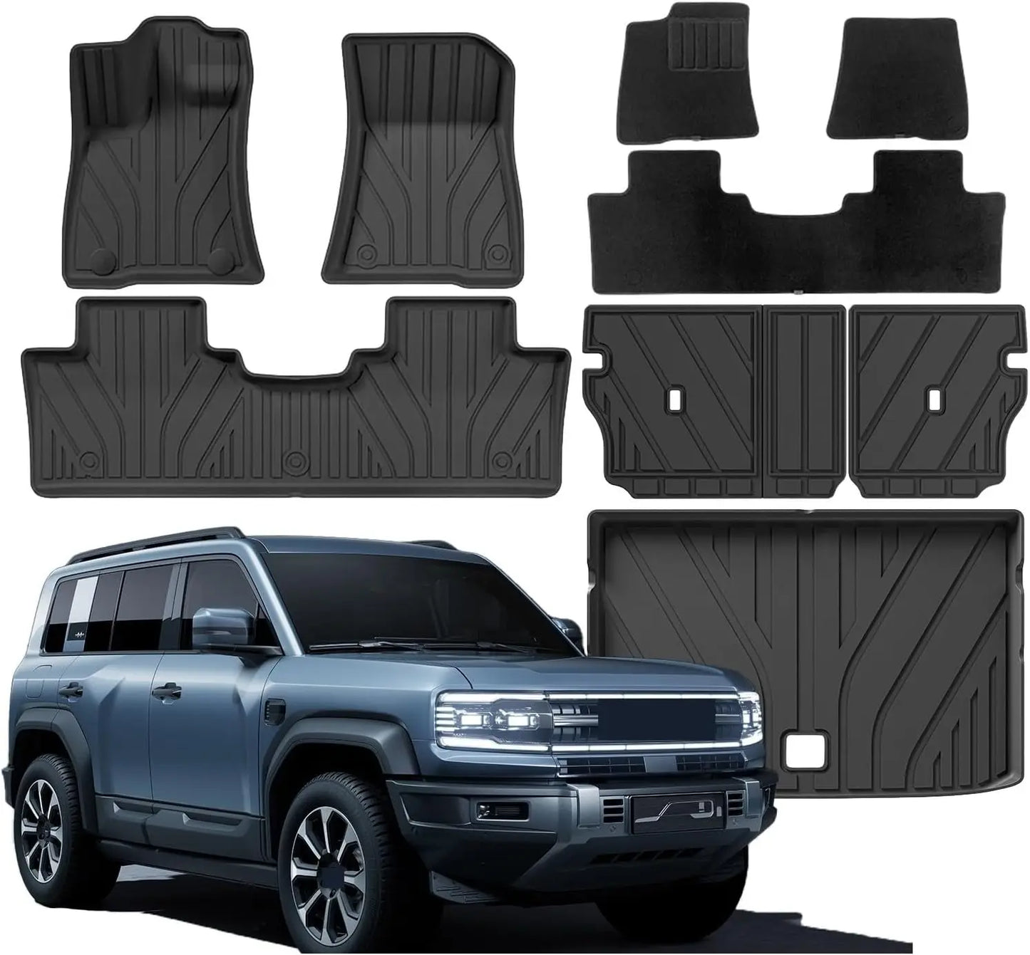 TPE Floor Mats,Floor Mats Compatible with BYD Formula Leopard 5 Bao 5 2025-2023 Cargo Liners Protectors Non-Slip