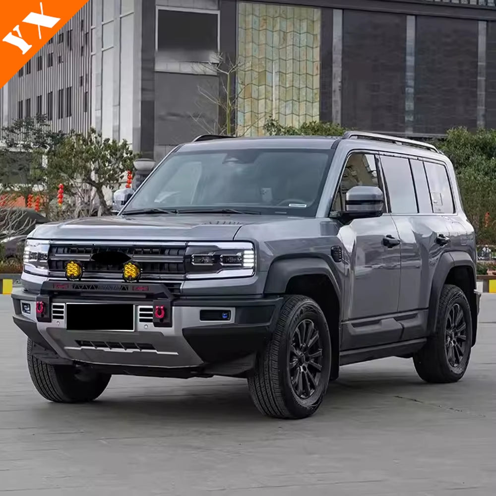 For BYD Leopard 5 Accessories Car Cowherd Fence Front Bumper Light Bracket Spotlights Searchlights Protective Bumper Off-Road