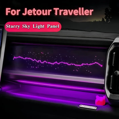 Transform Your Chery Jetour Traveller T2 (2023-2024) with Stunning 64-Color Starry Sky Ambient Light Panel - Perfect Co-Pilot Accessory!