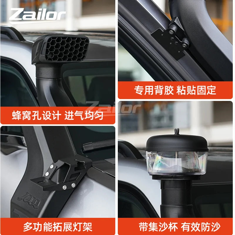 For BYD Leopard 5 Denza B5 Snorkel Hose Water Fording Device Hose High-Position Air Intake Desert Sand Cup Car Accessories