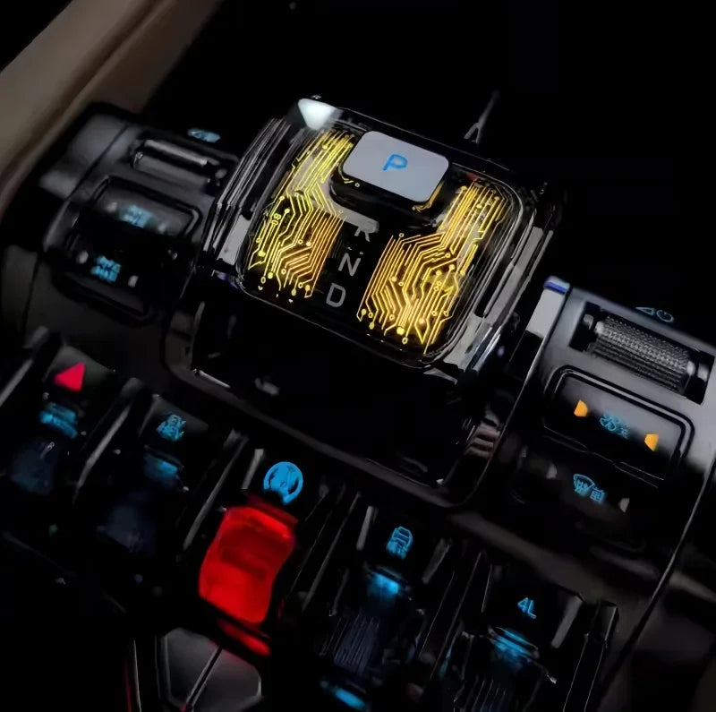 Luminous Crystal Gear Handle for BYD Leopard 5/8 (2024-2026) - Sci-Fi Central Control Accessory