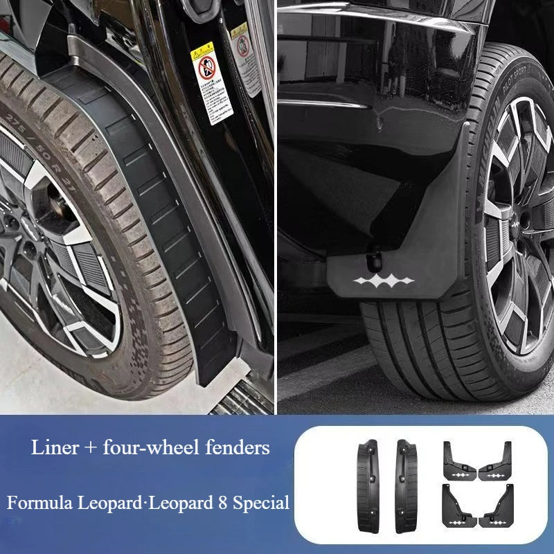 4 PCS Car Mud Flaps for Byd Leopard 8 2025 Accessories Auto Flap Splas Splash Guard Front Rear Fender Car Accessories Mudguards