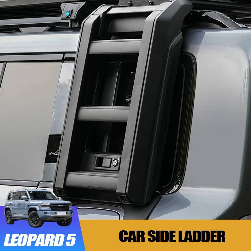 Car Side Ladder for BYD Leopard 5 Aluminum Alloy Rear Window Folding Ladder Frame Exterior Parts Automobiles