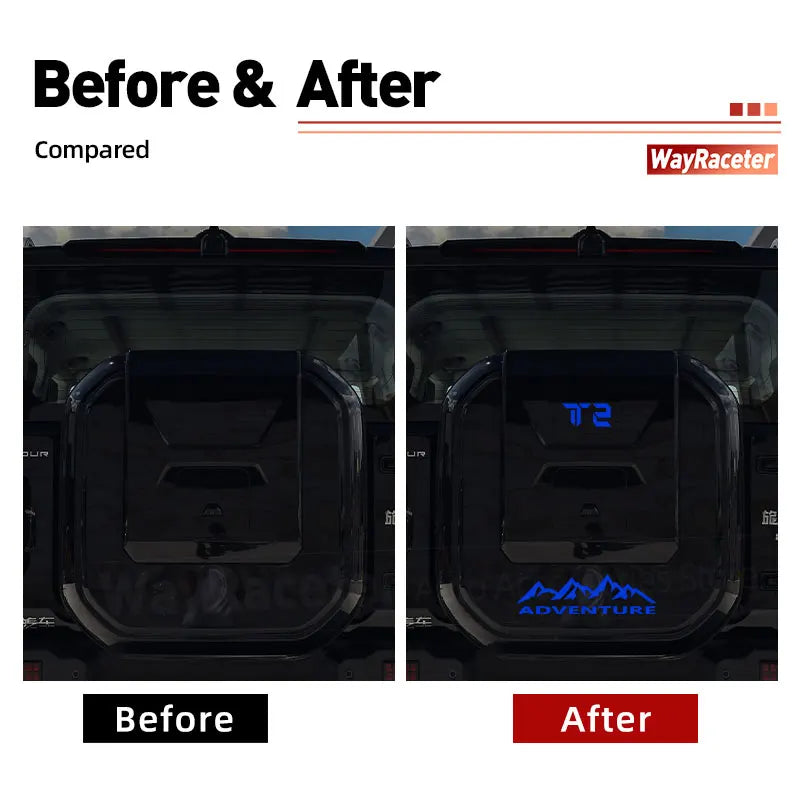 Transform Your Jetour Traveller T2 with Our Reflective Off-Road Mountain Adventure Tire Sticker - Perfect for 2023 & 2024!