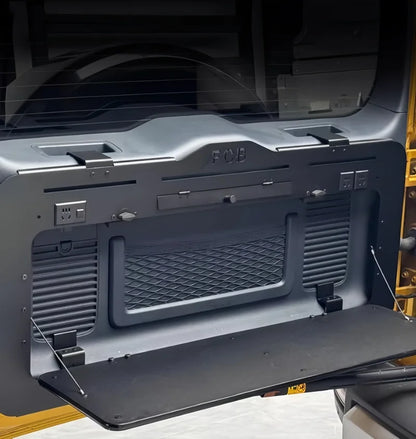 Car Tailgate Folding Camping Table Fit for BYD Leopard 5 Modified Plug-In Tailgate Folding Table with Led Light Upgrade Parts