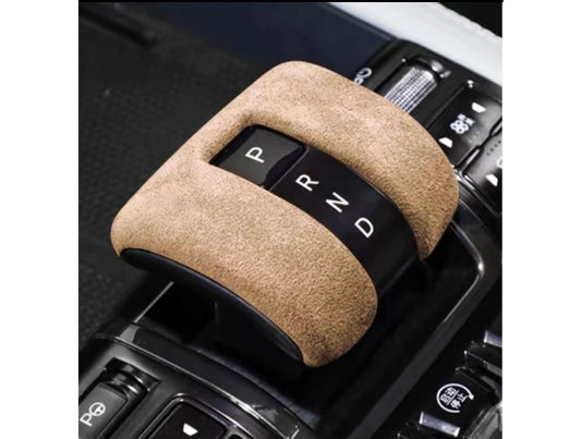 For BYD Equation Leopard 5/8 2024 2025 Suede Wrap ABS Interior Gear Shift Knob Cover Interior Accessories