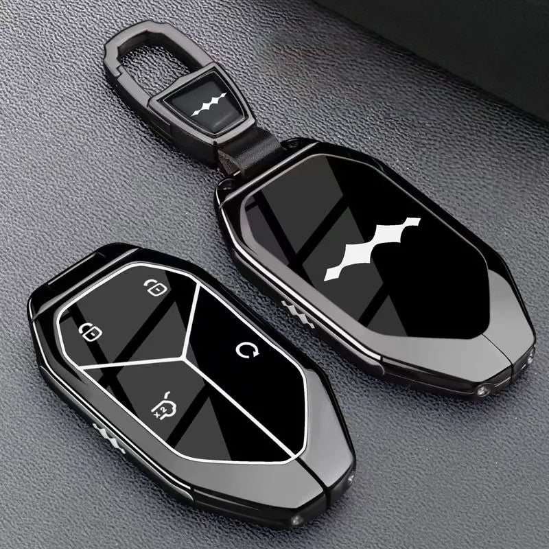 Alloy Car Key Case for BYD Formula Leopard 5 3 8 Remote Cover Shell Keychain Fob Accessories