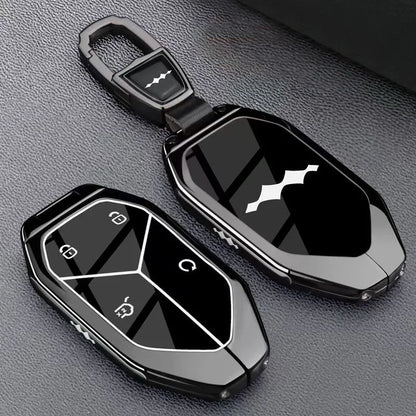 Alloy Car Key Case for BYD Formula Leopard 5 3 8 Remote Cover Shell Keychain Fob Accessories