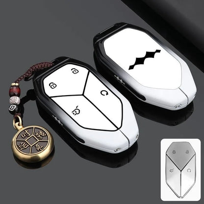 Alloy Car Key Case for BYD Formula Leopard 5 3 8 Remote Cover Shell Keychain Fob Accessories