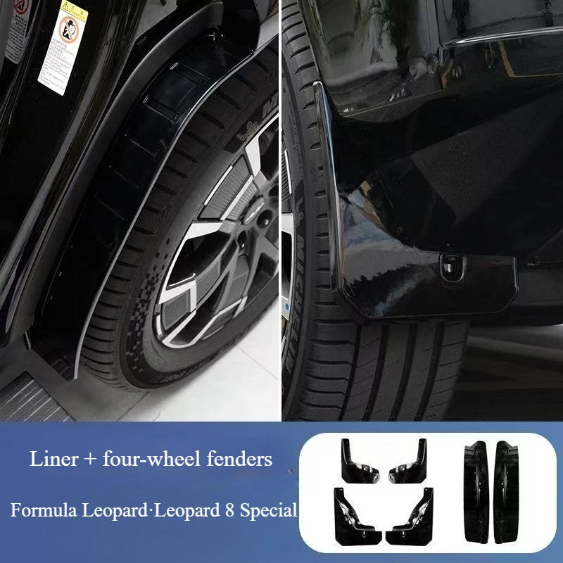 4 PCS Car Mud Flaps for Byd Leopard 8 2025 Accessories Auto Flap Splas Splash Guard Front Rear Fender Car Accessories Mudguards