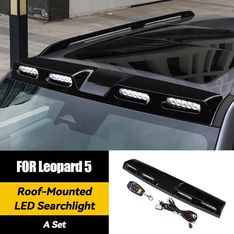 For BYD Leopard 5 Roof-Mounted LED Searchlight Roof-Mounted Auxiliary Lights Off-Road Modification Accessories