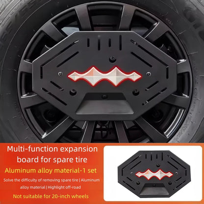 Car Spare Tire Armor Panel Fit for BYD Leopard 5 Car Tailgate Spare Tire Multi-Function Metal Expansion Bracket Upgrade Parts
