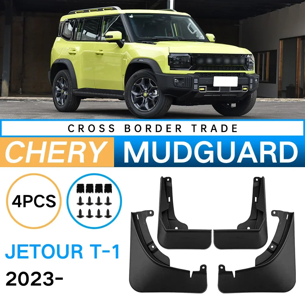 Premium Mudflaps Fender for Jetour T2 T1 (2023-2024) - 4Pcs Splash Guards for Front & Rear Wheels - Essential Car Accessories