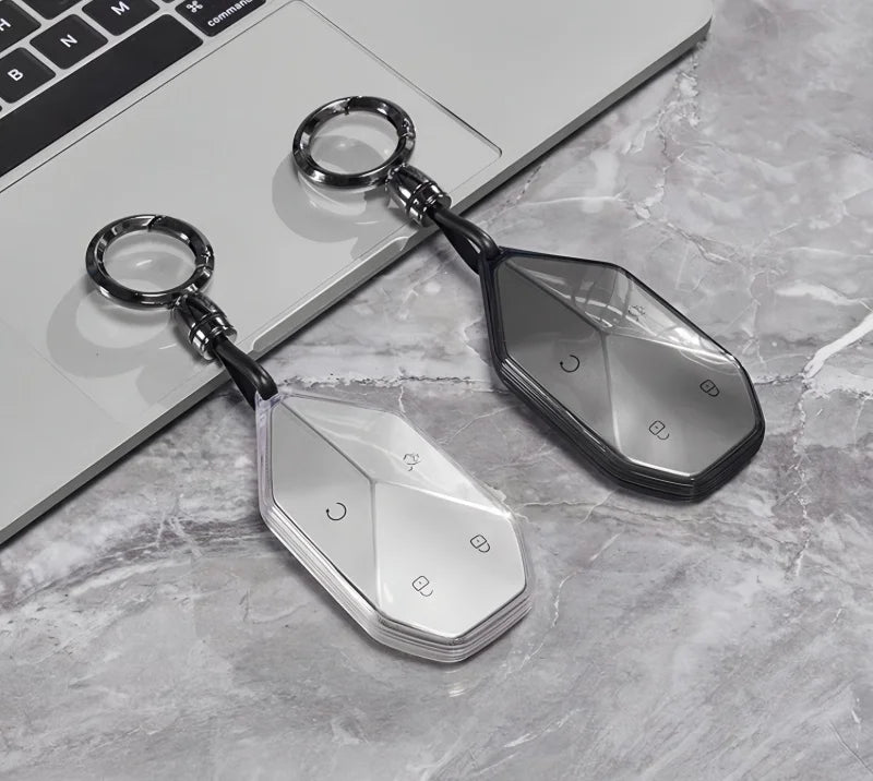 Car TPU Transparent Key Protective Cover Fit for BYD Leopard 5 Leopard 8 Auto Key Anti-Fall Protective Shell Car Upgrade Parts