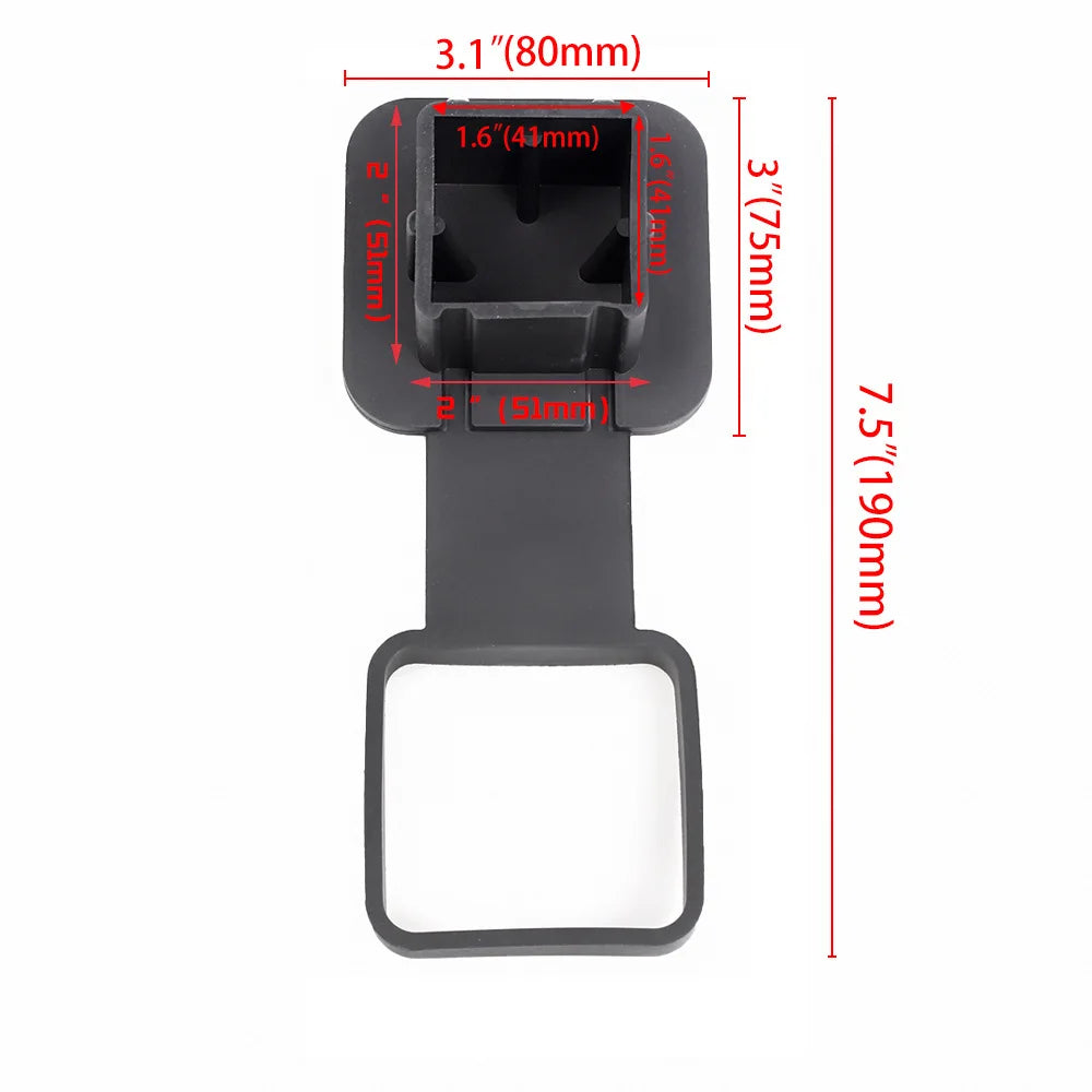 Durable Rubber Car Plug Cover Hook - Protective Dust Plug for 2 Inch Towing Hitch Receivers