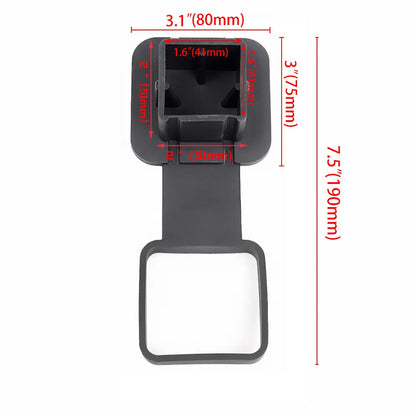 Durable Rubber Car Plug Cover Hook - Protective Dust Plug for 2 Inch Towing Hitch Receivers