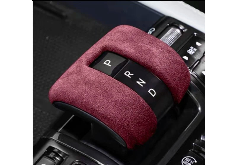 For BYD Equation Leopard 5/8 2024 2025 Suede Wrap ABS Interior Gear Shift Knob Cover Interior Accessories