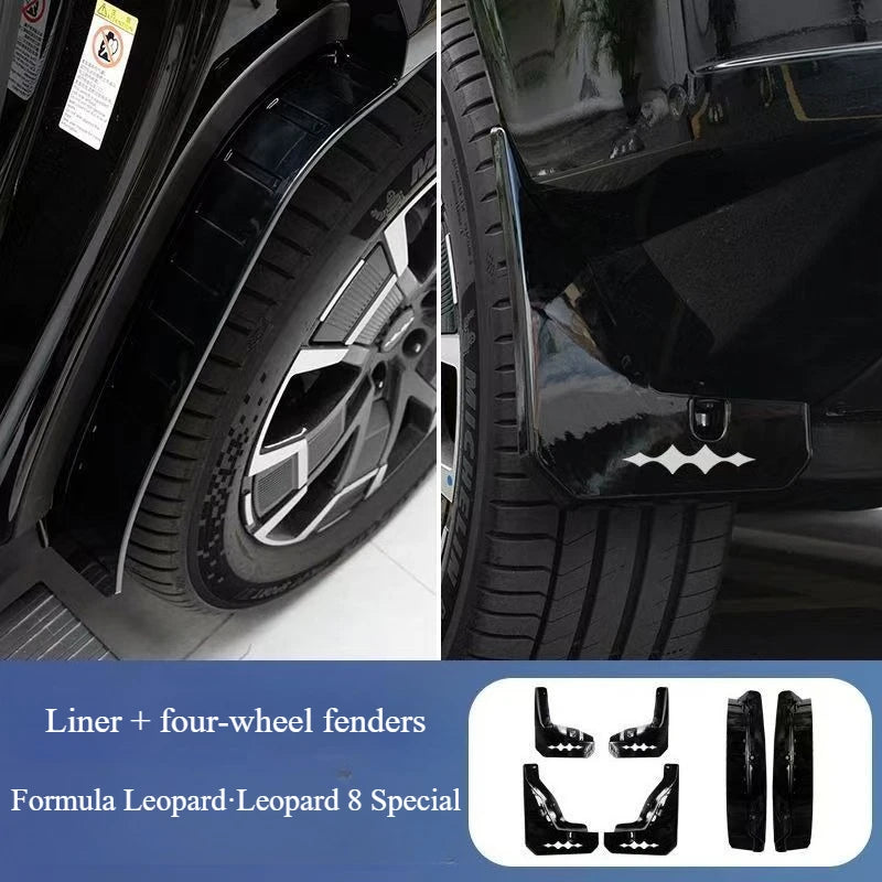 4 PCS Car Mud Flaps for Byd Leopard 8 2025 Accessories Auto Flap Splas Splash Guard Front Rear Fender Car Accessories Mudguards