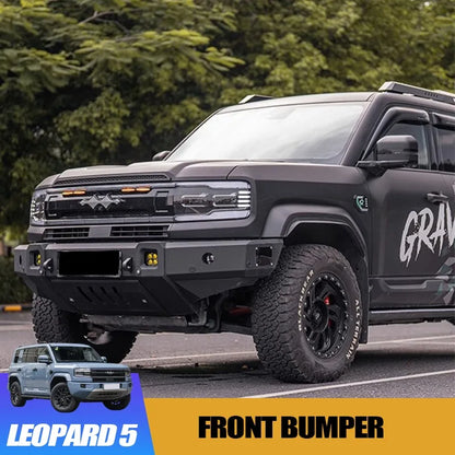 Off-Road Front Bumper for BYD Leopard 5 Anti-Collision Protection with Fog Lights Bumper Modification