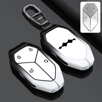 Alloy Car Key Case for BYD Formula Leopard 5 3 8 Remote Cover Shell Keychain Fob Accessories