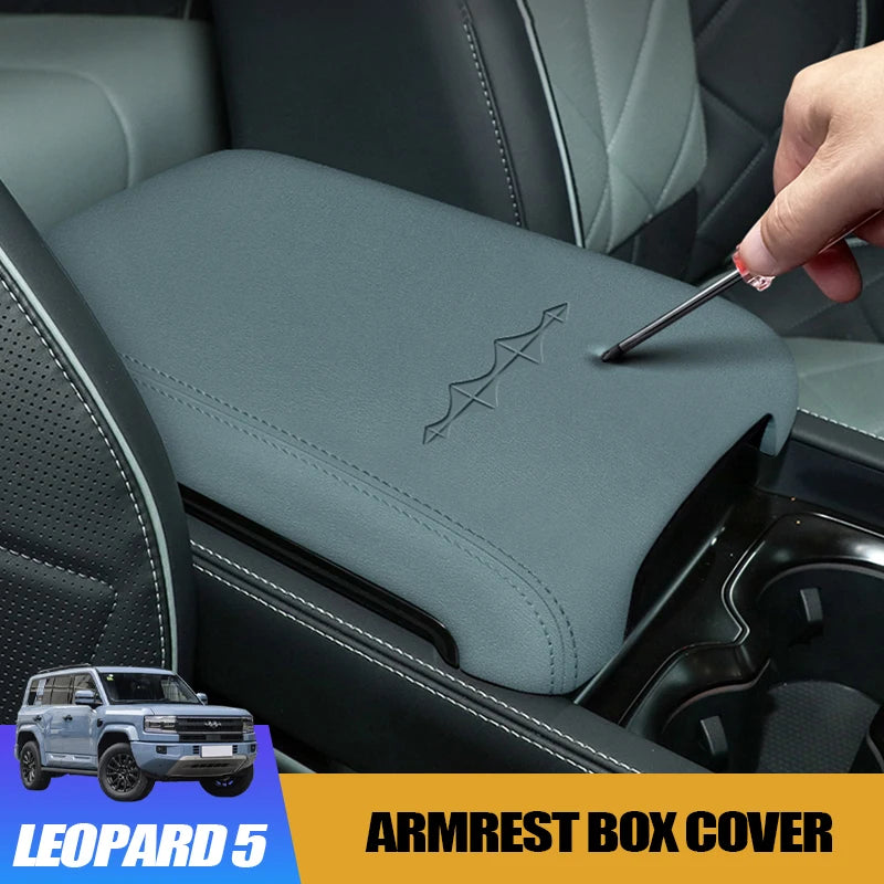 Center Console Armrest Box Protective Cover for BYD Leopard 5 2023-2026 Refrigerator Cover Interior Modification Accessory