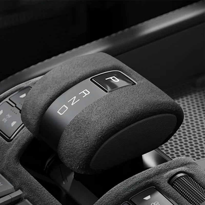 For BYD Equation Leopard 5/8 2024 2025 Suede Wrap ABS Interior Gear Shift Knob Cover Interior Accessories