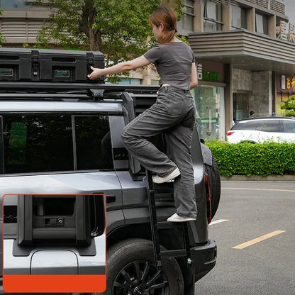 Car Side Ladder for BYD Leopard 5 Aluminum Alloy Rear Window Folding Ladder Frame Exterior Parts Automobiles