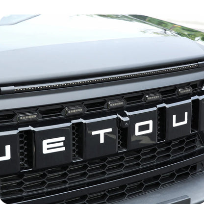 Illuminate Your Ride with the Chery Jetour Traveller T2 2023-2024 LED Grille Light - Stylish Yellow Amber Daytime Running Lamp with APP Control for Off-Road Adventures