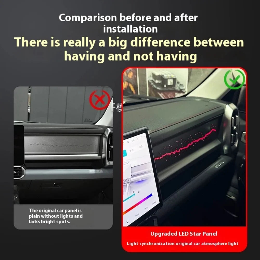 Transform Your Chery Jetour Traveller T2 (2023-2024) with Stunning 64-Color Starry Sky Ambient Light Panel - Perfect Co-Pilot Accessory!