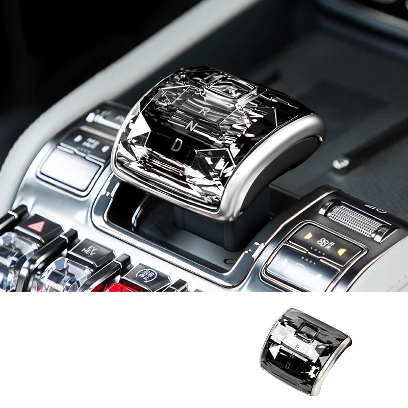 For Leopard 5 DENZA B5 Crystal Gear Lever Panel Shift Head Cover Center Console Interior Upgrade Car Accessories