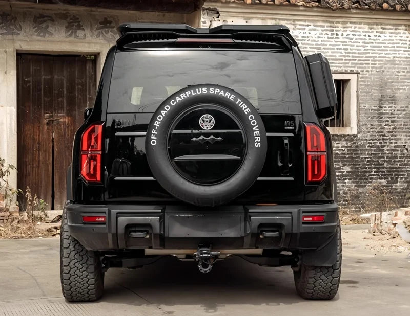 Car Tailgate Leather Spare Tire Protection Cover Fit for BYD Leopard 5 Auto Tailgate 18-Inch Spare Tire Cover Upgrade Parts