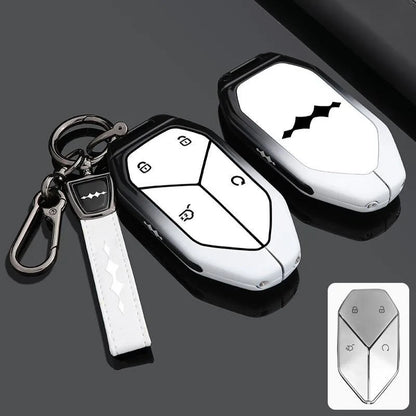 Alloy Car Key Case for BYD Formula Leopard 5 3 8 Remote Cover Shell Keychain Fob Accessories
