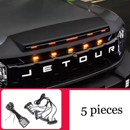 Illuminate Your Ride with the Chery Jetour Traveller T2 2023-2024 LED Grille Light - Stylish Yellow Amber Daytime Running Lamp with APP Control for Off-Road Adventures