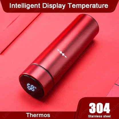 Premium 304 Stainless Steel Thermos Cup for BYD Formula Leopard SUPER Series - Smart Display Vacuum Water Bottle