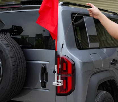 Car Tailgate Antenna Bracket Fit for BYD Leopard 5 Car Tailgate Flagpole Rack Dual-Use Base Auto Off-Road Upgrade Parts