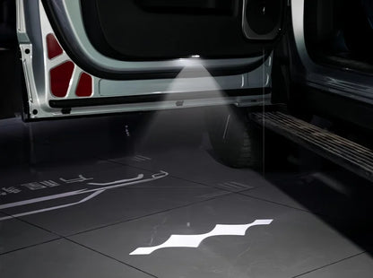 Auto Door Welcome Light Fit for BYD Leopard 8 Modified Auto HD Atmosphere Light Laser Ground Light Car Exterior Upgrade Parts