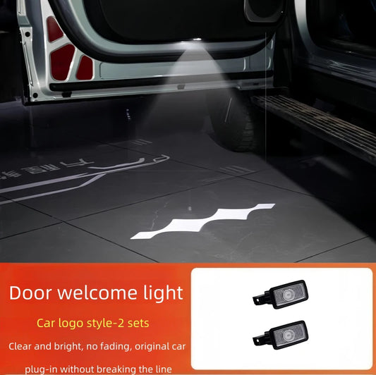 Auto Door Welcome Light Fit for BYD Leopard 8 Modified Auto HD Atmosphere Light Laser Ground Light Car Exterior Upgrade Parts