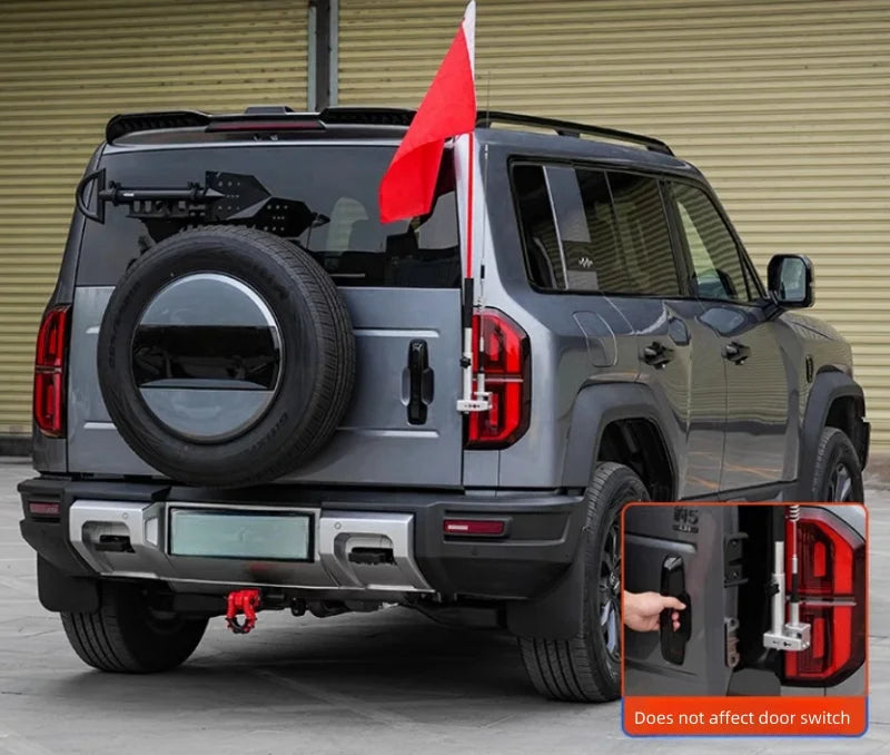 Car Tailgate Antenna Bracket Fit for BYD Leopard 5 Car Tailgate Flagpole Rack Dual-Use Base Auto Off-Road Upgrade Parts