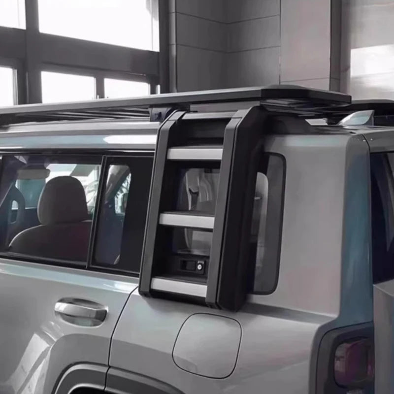 Car Side Ladder for BYD Leopard 5 Aluminum Alloy Rear Window Folding Ladder Frame Exterior Parts Automobiles