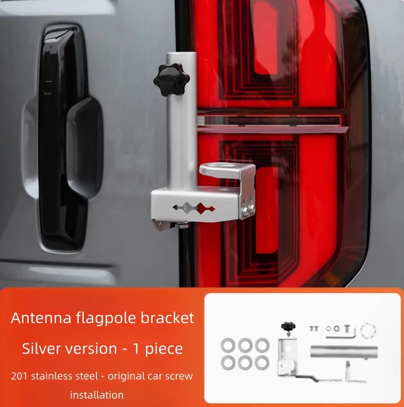 Car Tailgate Antenna Bracket Fit for BYD Leopard 5 Car Tailgate Flagpole Rack Dual-Use Base Auto Off-Road Upgrade Parts