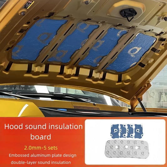 Car Hood Sound Anti-Vibration Plate Fit for BYD Leopard 5 Auto Engine Hood Double-Layer Sound Insulation Cotton Upgrade Parts