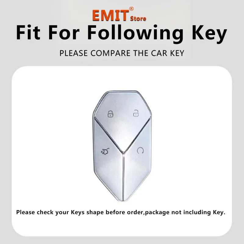 Alloy Car Key Case for BYD Formula Leopard 5 3 8 Remote Cover Shell Keychain Fob Accessories