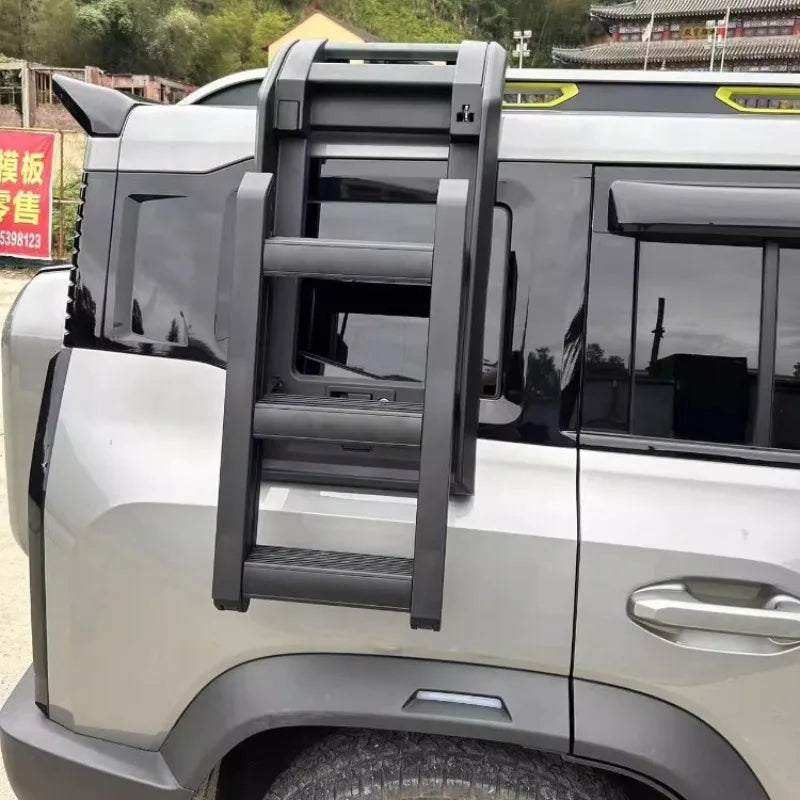 Car Side Ladder for BYD Leopard 5 Aluminum Alloy Rear Window Folding Ladder Frame Exterior Parts Automobiles