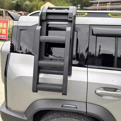 Car Side Ladder for BYD Leopard 5 Aluminum Alloy Rear Window Folding Ladder Frame Exterior Parts Automobiles