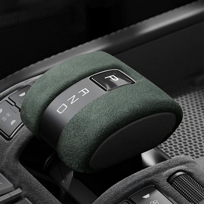 For BYD Equation Leopard 5/8 2024 2025 Suede Wrap ABS Interior Gear Shift Knob Cover Interior Accessories