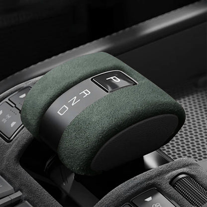 For BYD Equation Leopard 5/8 2024 2025 Suede Wrap ABS Interior Gear Shift Knob Cover Interior Accessories
