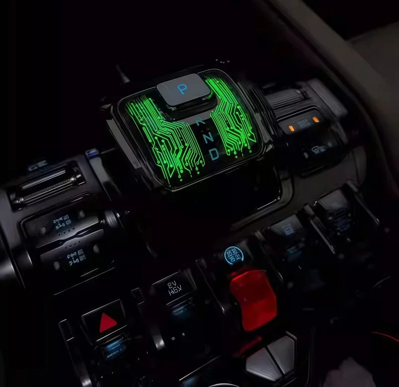 Luminous Crystal Gear Handle for BYD Leopard 5/8 (2024-2026) - Sci-Fi Central Control Accessory