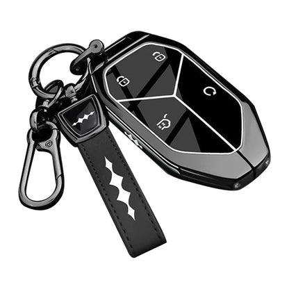 Alloy Car Key Case for BYD Formula Leopard 5 3 8 Remote Cover Shell Keychain Fob Accessories