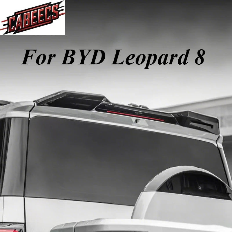For BYD Leopard 8 MC Style Rear Roof Trunk Lid Modification Car Spoiler Tail Wing ABS Tuning Exterior Accessories Parts Wings