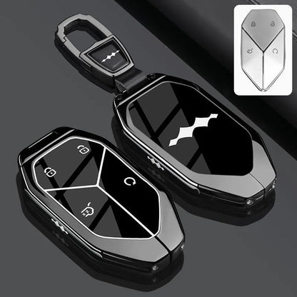 Alloy Car Key Case for BYD Formula Leopard 5 3 8 Remote Cover Shell Keychain Fob Accessories